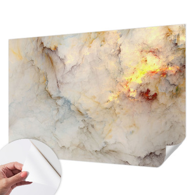Fototapet 3D pentru living cu motiv floral simetric
