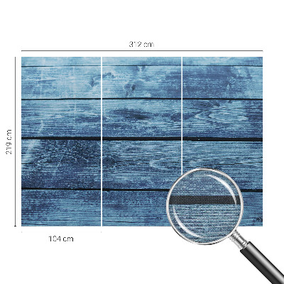 Fototapet 3D pentru living cu model de linii în nuanțe turcoaz