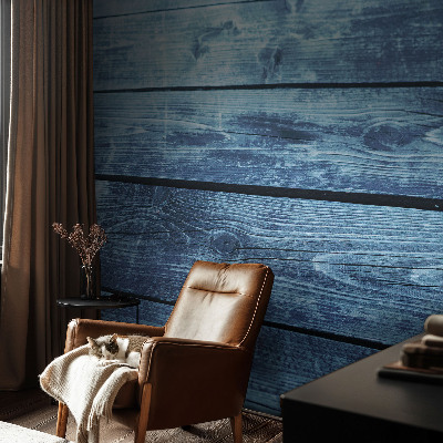 Fototapet 3D pentru living cu model de linii în nuanțe turcoaz