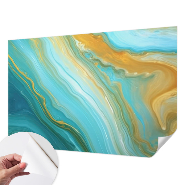 Fototapet autoadeziv pentru living cu forme colorate