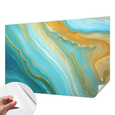 Fototapet autoadeziv pentru living cu forme colorate