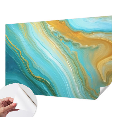 Fototapet autoadeziv pentru living cu forme colorate