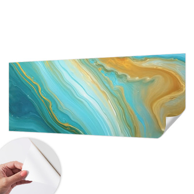 Fototapet autoadeziv pentru living cu forme colorate