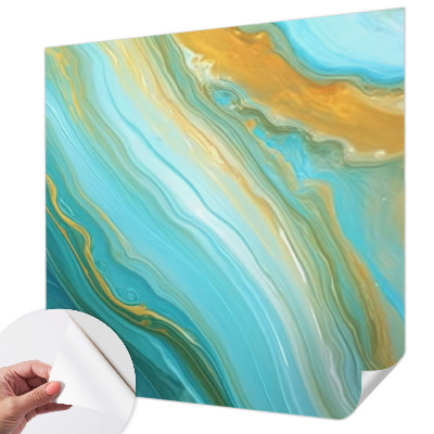 Fototapet autoadeziv pentru living cu forme colorate
