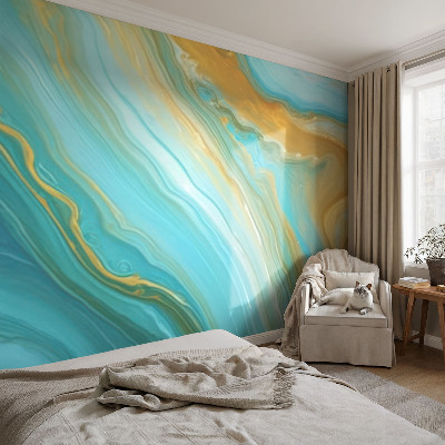 Fototapet autoadeziv pentru living cu forme colorate