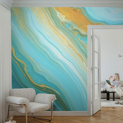 Fototapet autoadeziv pentru living cu forme colorate