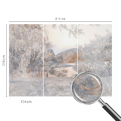 Fototapet autoadeziv pentru dormitor cu motiv geometric în tonuri armonioase