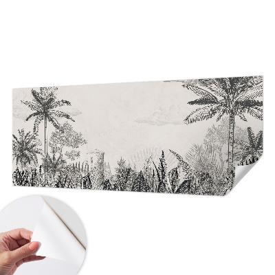 Tapet autocolant perete cu motiv floral elegant