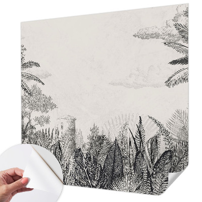 Tapet autocolant perete cu motiv floral elegant