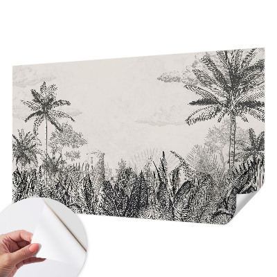 Tapet autocolant perete cu motiv floral elegant