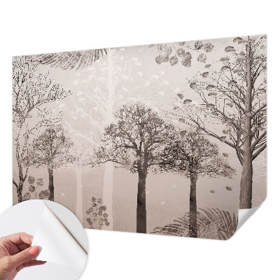 Fototapet 3D pentru living cu flori subtile în nuanțe delicate