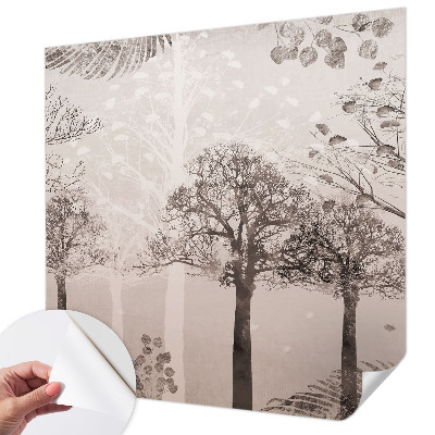 Fototapet 3D pentru living cu flori subtile în nuanțe delicate