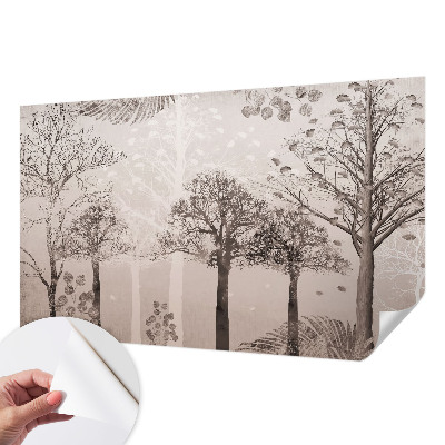 Fototapet 3D pentru living cu flori subtile în nuanțe delicate