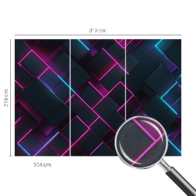 Fototapet autoadeziv pentru camera copiilor cu model de linii ondulate