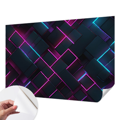 Fototapet autoadeziv pentru camera copiilor cu model de linii ondulate