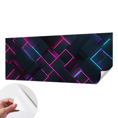 Fototapet autoadeziv pentru camera copiilor cu model de linii ondulate