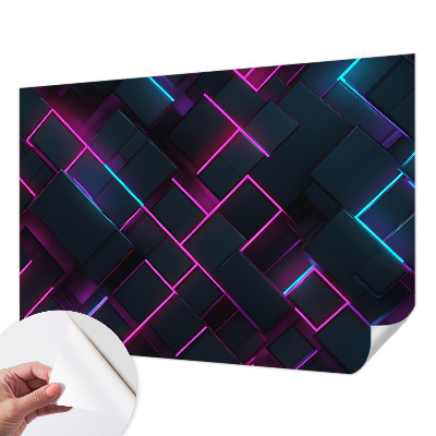 Fototapet autoadeziv pentru camera copiilor cu model de linii ondulate