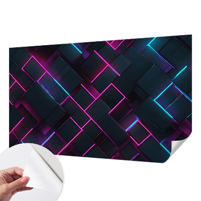 Fototapet autoadeziv pentru camera copiilor cu model de linii ondulate