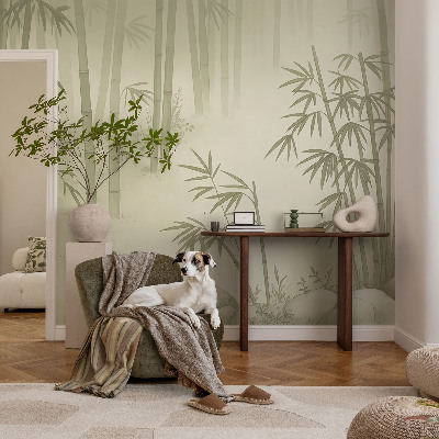 Fototapet 3D pentru living cu peisaj de iarnă