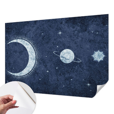 Fototapet 3D pentru dormitor cu fețe abstracte