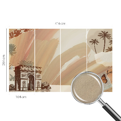 Fototapet autoadeziv pentru camera copiilor cu design de artă modernă