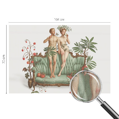 Fototapet autoadeziv pentru camera copiilor cu un cuplu de păsări în design decorativ