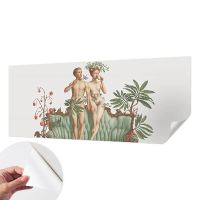 Fototapet autoadeziv pentru camera copiilor cu un cuplu de păsări în design decorativ