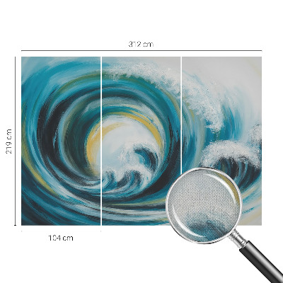 Fototapet 3D pentru living în nuanțe armonioase, ideal pentru decorul camerei de zi
