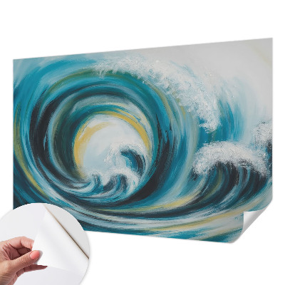 Fototapet 3D pentru living în nuanțe armonioase, ideal pentru decorul camerei de zi