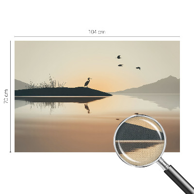 Fototapet 3d pentru dormitor cu motivul unui apus de soare în nuanțe de curcubeu