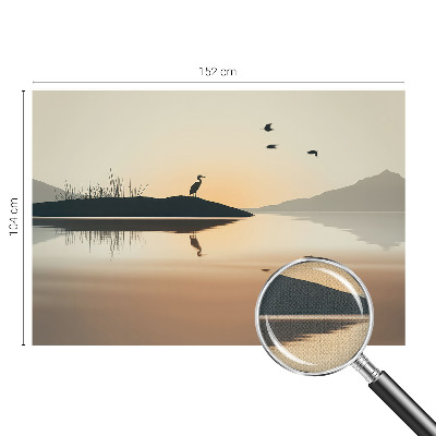Fototapet 3d pentru dormitor cu motivul unui apus de soare în nuanțe de curcubeu