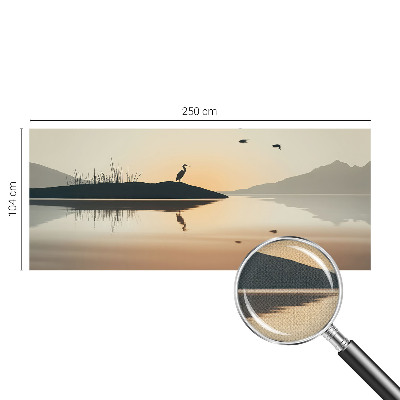 Fototapet 3d pentru dormitor cu motivul unui apus de soare în nuanțe de curcubeu