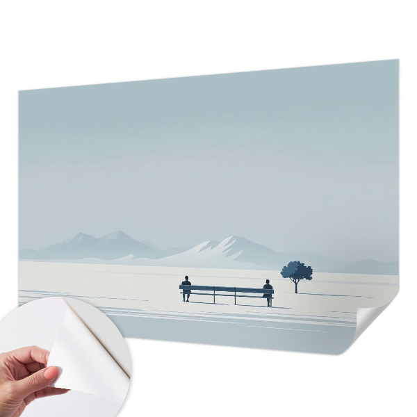 Fototapet autoadeziv pentru camera copiilor cu ilustrație cu valuri urlătoare