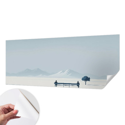 Fototapet autoadeziv pentru camera copiilor cu ilustrație cu valuri urlătoare