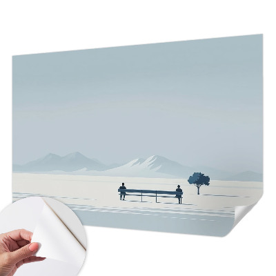 Fototapet autoadeziv pentru camera copiilor cu ilustrație cu valuri urlătoare