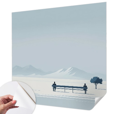 Fototapet autoadeziv pentru camera copiilor cu ilustrație cu valuri urlătoare
