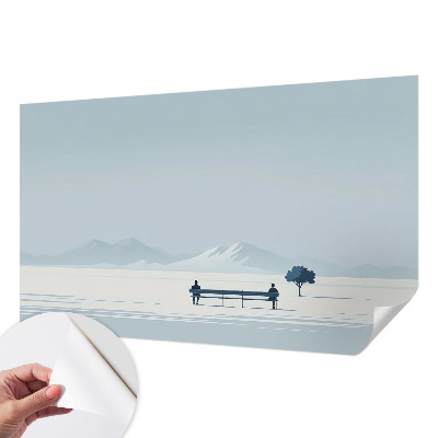 Fototapet autoadeziv pentru camera copiilor cu ilustrație cu valuri urlătoare
