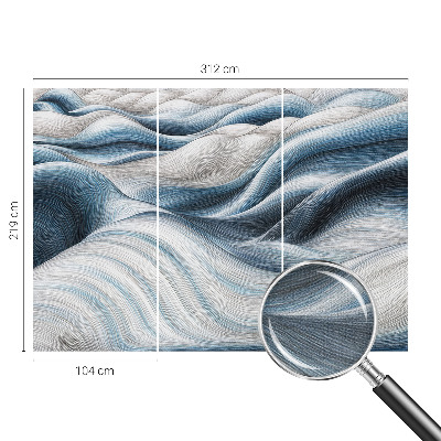 Fototapet 3D pentru living cu model de maci veseli