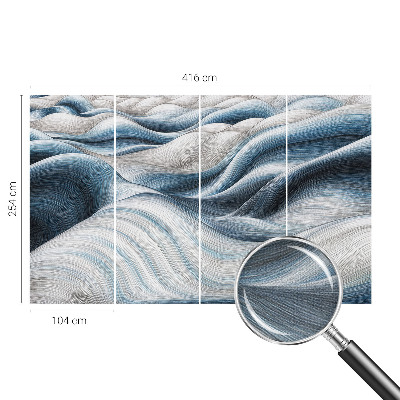 Fototapet 3D pentru living cu model de maci veseli