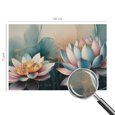 Fototapet 3D pentru dormitor cu motiv de flori gri