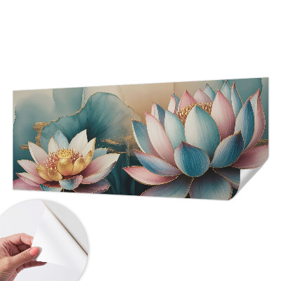 Fototapet 3D pentru dormitor cu motiv de flori gri
