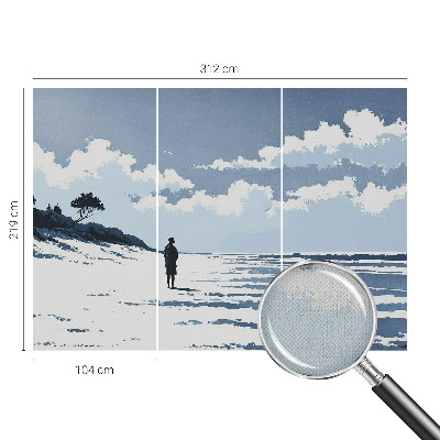 Fototapet autoadeziv pentru living cu motivul frunzelor tropicale
