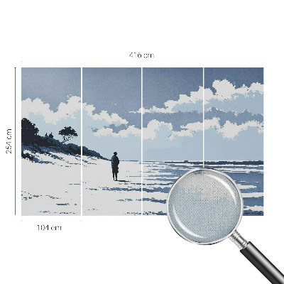 Fototapet autoadeziv pentru living cu motivul frunzelor tropicale