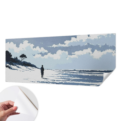 Fototapet autoadeziv pentru living cu motivul frunzelor tropicale