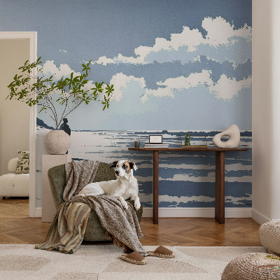 Fototapet autoadeziv pentru living cu motivul frunzelor tropicale