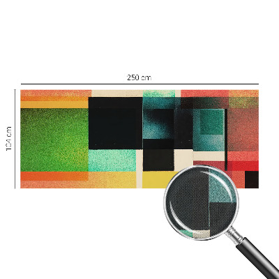 Fototapet 3d pentru dormitor cu design în tonuri armonioase și motive geometrice