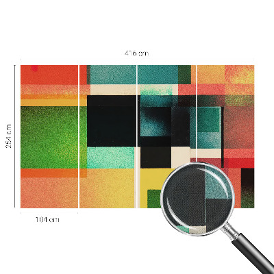 Fototapet 3d pentru dormitor cu design în tonuri armonioase și motive geometrice