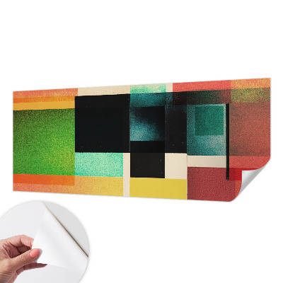 Fototapet 3d pentru dormitor cu design în tonuri armonioase și motive geometrice