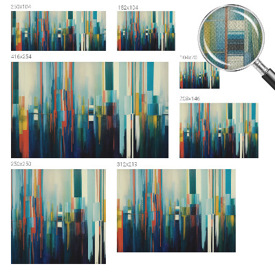 Fototapet 3D pentru living cu un motiv abstract colorat