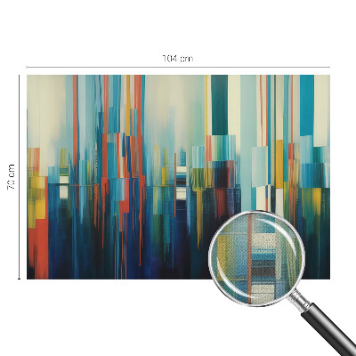 Fototapet 3D pentru living cu un motiv abstract colorat
